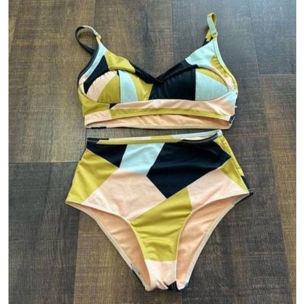 Colorful Geometric Women's Bikini Set